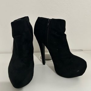 Black Suede Booties
